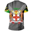 Jamaica Lion Flag And Coat Of Arm T-shirt - J4
