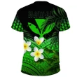Kanaka Maoli (Hawaiian) T-Shirts, Polynesian Plumeria Banana Leaves Green A02