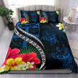 Fiji Bedding Set - Fiji Turtle Hibiscus Plumeria Coat of Arm Blue Style - Bedding Set J2