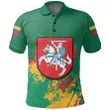 Lithuania Coat Of Arms Polo Shirt Spaint Style J8W