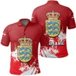 Denmark Coat Of Arms Polo Shirt Spaint Style J8W