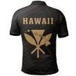 Hawaii Kanaka Map Polo Shirt - Gold - AH - J6