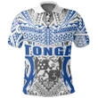 Tonga Polo Shirt - Kingdom of Tonga White Blue J0