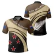 1sttheworld New Zealand Silver Fern Four Stars Polo Shirt