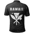 Hawaii Kanaka Map Polo Shirt - White - AH - J6