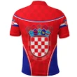 Croatia Polo Shirt Circle Stripes Flag Version Hrvatska K13