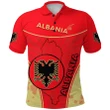 Albania Polo Shirt Circle Stripes Flag Version