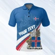 (Custom) Iceland Polo Shirt Flag Coat Of Arms Wavy Lines A10