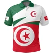 1stTheWorld Algeria , Tunisia Polo Shirt Active Flag