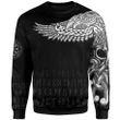 Vikings SweatShirt The Raven Of Odin Tattoo Style (Knitted Long,Sleeved Sweater)
