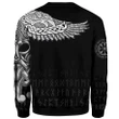 Vikings SweatShirt The Raven Of Odin Tattoo Style (Knitted Long-Sleeved Sweater) A7