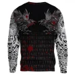 Vikings Sweatshirt - Odin‚Äö√Ñ√¥s Ravens Tattoo Style Blood A27