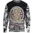 Viking Sweatshirt , Fenrir Vikings Tattoo Style 3D Style