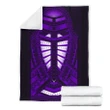 Polynesian Style Tattoo Premium Blanket Purple A7