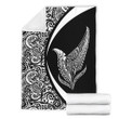 New Zealand Silver Fern Maori Premium Blanket - Circle Style J91