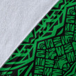 Polynesian Tribal Premium Blanket - Circle Style Green - J7