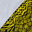 Polynesian Tribal Premium Blanket - Circle Style Yellow - J7