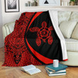 Polynesian Tribal Premium Blanket - Circle Style Red - J7
