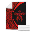 Polynesian Tribal Premium Blanket - Circle Style Red - J7