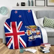 New Zealand Flag And Coat Of Arms Premium Blanket A5