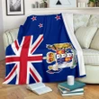 New Zealand Flag And Coat Of Arms Premium Blanket A5