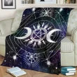 Celtic Wicca Premium Blanket - Goddess Moon Wicca With Pentagram - BN21