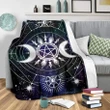Celtic Wicca Premium Blanket - Goddess Moon Wicca With Pentagram