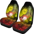 Tahiti Car Seat Covers - Humpback Whale with Tropical Flowers (Yellow)- BN18