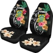 Tuvalu Car Seat Covers Coat Of Arms Polynesian With Hibiscus TH5
