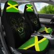 1sttheworld Car Seat Covers Africa - Jamaica Flag Color with Lion - BN17