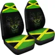 1sttheworld Car Seat Covers Africa - Jamaica Flag Color with Lion - BN17