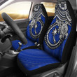 Chuuk Polynesian Car Seat Covers - White Turtle (Blue) 18