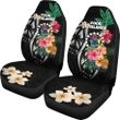 Cook Islands Car Seat Covers Coat Of Arms Polynesian With Hibiscus TH5