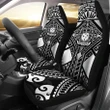 Samoa Polynesian Car Seat Covers - Samoa White Seal with Polynesian Tattoo