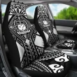 Samoa Polynesian Car Seat Covers - Samoa White Seal with Polynesian Tattoo - BN18
