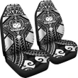 Samoa Polynesian Car Seat Covers - Samoa White Seal with Polynesian Tattoo - BN18