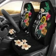 Vanuatu Car Seat Covers Coat Of Arms Polynesian With Hibiscus-2