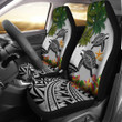 Kanaka Maoli (Hawaiian) Car Seat Covers - Polynesian Turtle Coconut Tree And Plumeria Gray