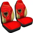 Albania Car Seat Covers Circle Stripes Flag Version K13