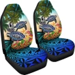 Tahiti Car Seat Covers - Polynesian Turtle Coconut Tree And Plumeria A24