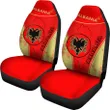 Albania Car Seat Covers Circle Stripes Flag Version K13