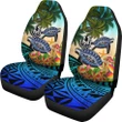 Tahiti Car Seat Covers - Polynesian Turtle Coconut Tree And Plumeria A24