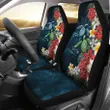 Kanaka Maoli (Hawaiian) Car Seat Covers - Sea Turtle Tropical Hibiscus And Plumeria