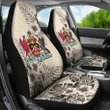 Trinidad and Tobago Car Seat Covers - The Beige Hibiscus (Set of Two) A7