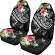 Polynesian Hawaii Car Seat Covers - Summer Plumeria (Black) - BN15