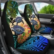 Kanaka Maoli (Hawaiian) Car Seat Covers - Polynesian Turtle Coconut Tree And Plumeria A24