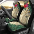 Kanaka Maoli (Hawaiian) Car Seat Covers - Hibiscus Turtle Tattoo Beige A02