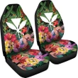 Kanaka Maoli (Hawaiian) Car Seat Covers - Coat Of Arms Tropical Flowers And Banana Leaves A24