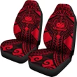 Samoa Polynesian Car Seat Covers - Samoa Red Seal with Polynesian Tattoo - BN18