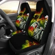 Kanaka Maoli (Hawaiian) Car Seat Cover, Polynesian Pineapple Banana Leaves Turtle Tattoo Reggae A02